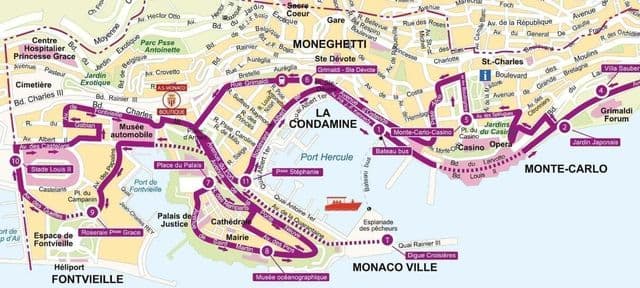 Mapa Monako Wielki Autobus