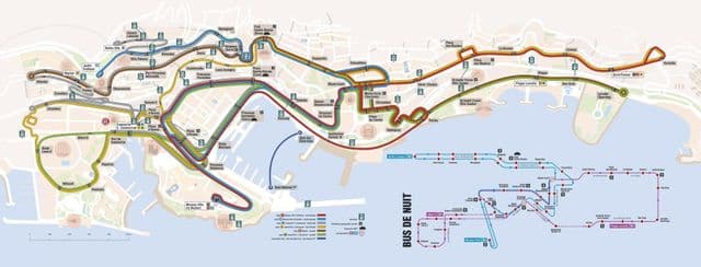 Mapa transportowa Monako